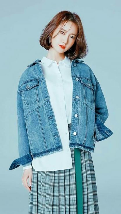 藍白穿搭　優雅 